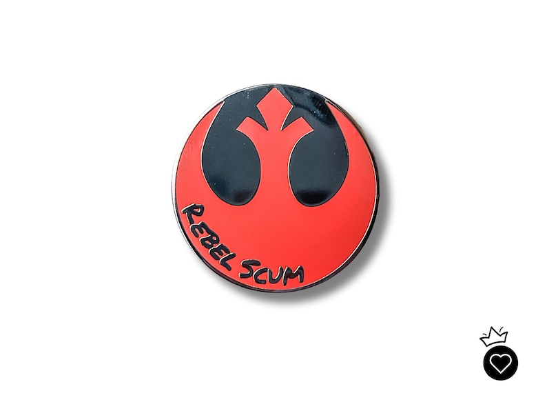 Rebel Scum Star Wars Inspired Enamel Pin Red with Black Nickel