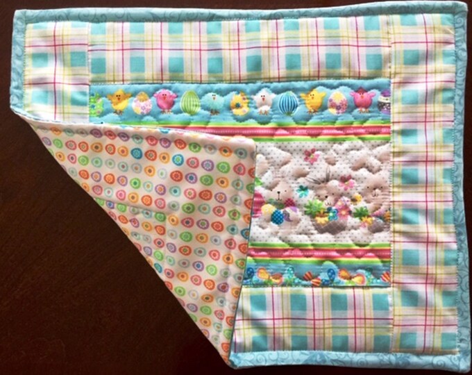 Set of Two Quilted Easter Placemats Handmade Quilted Easter Etsy