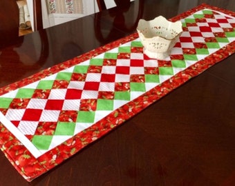 50 Inch Quilted Strawberry Table Runner
