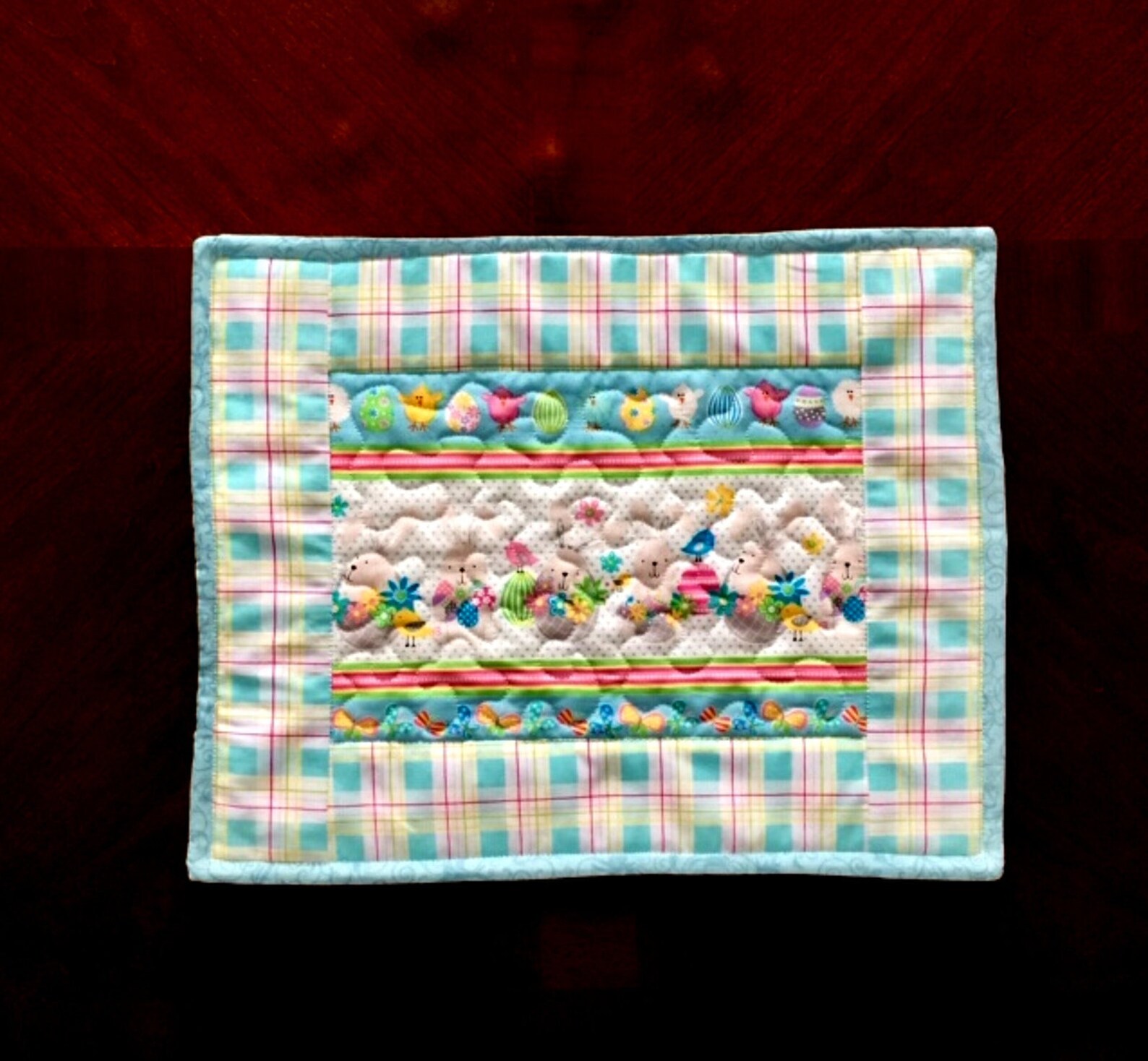 Set of Two Quilted Easter Placemats Handmade Quilted Easter Etsy