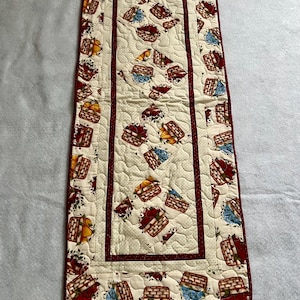 38 Inch Quilted Apples Table Runner