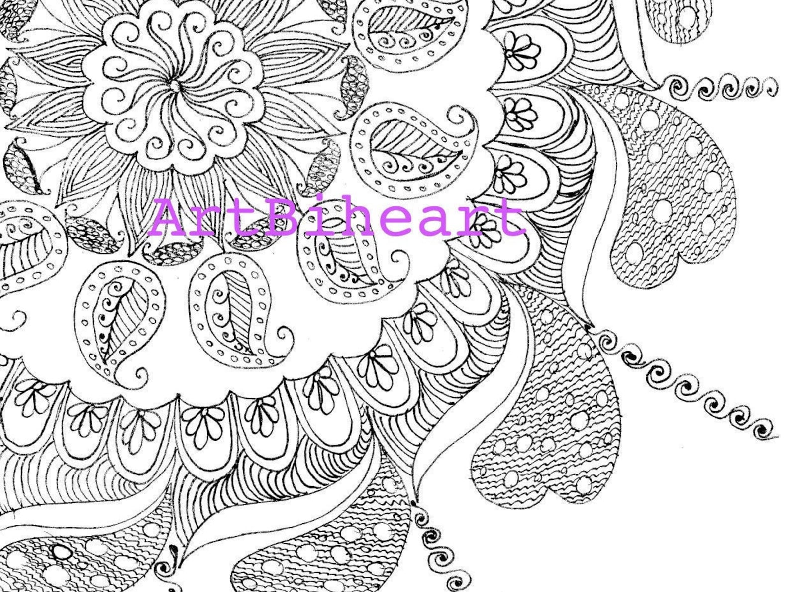 Beautiful Coloring Page for Adult Digital Download Coloring | Etsy