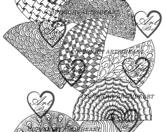 beautiful coloring page for adult, digital download, coloring page, adult coloring, coloring sheet, zendoodle coloring, instant download,