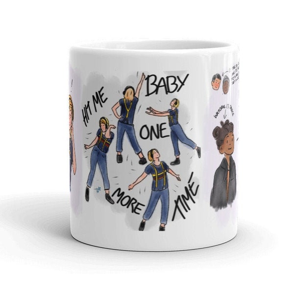 thirteenth doctor dancing comic - doctor who mug