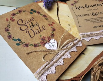 Hochzeitseinladungen Papeterie Gastgeschenke Vintage Von Casaromi