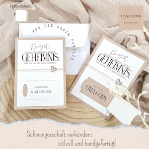 Du wirst Oma, Du wirst Opa, Wir kriegen ein Baby, Wir sind schwanger, Schwangerschaft verkünden als Art Rubbellos / Rubbelkarte, LUY 3