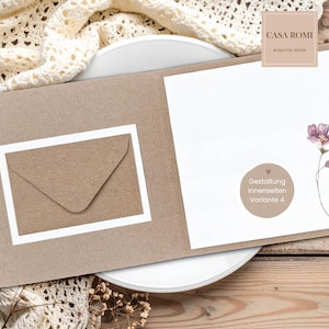 Wedding card, wedding congratulations card, wedding money gift, personalized wedding card, wedding wishes, MOUKI 2 image 6