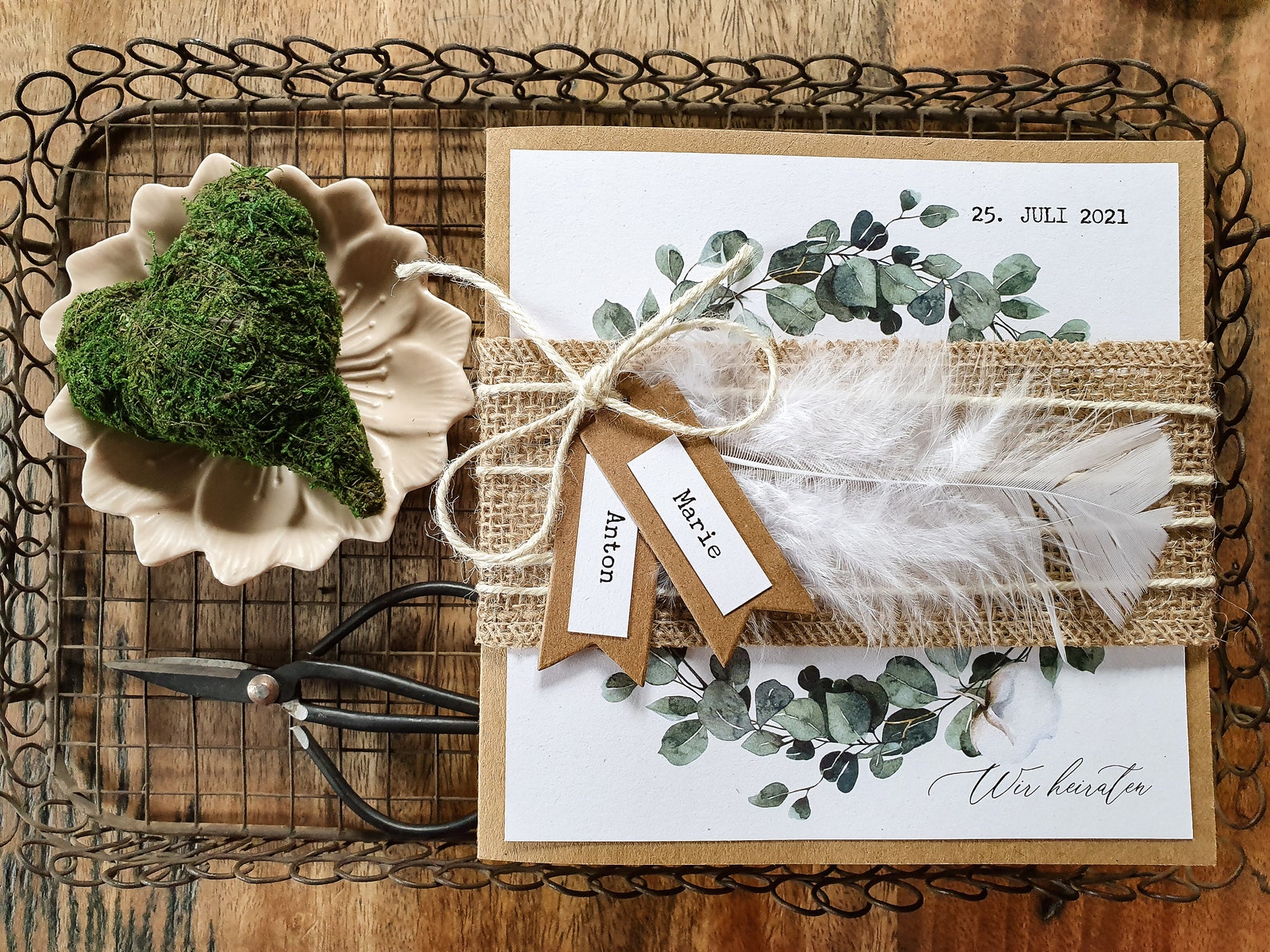 Hochzeitseinladung Vintage
