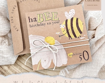 Personalized birthday card for a 50th birthday, money gift for a birthday, for a milestone birthday, 18th, 20th, 30th, 40th, 60th, 70th year - Noah