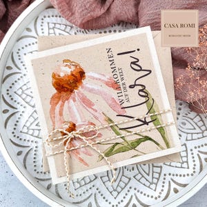 Glückwunschkarte zur Taufe, Geburt, Karte zur Taufe, Geburtskarte, Glückwunsch zum Baby, Babykarte, Mädchen, Junge, personalisiert, LUCA