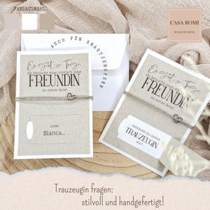 Möchtest Du meine Trauzeugin sein?, Trauzeugin fragen Hochzeit, Brautjungfer fragen, besondere Karte als Art Rubbellos / Rubbelkarte, LUY 2