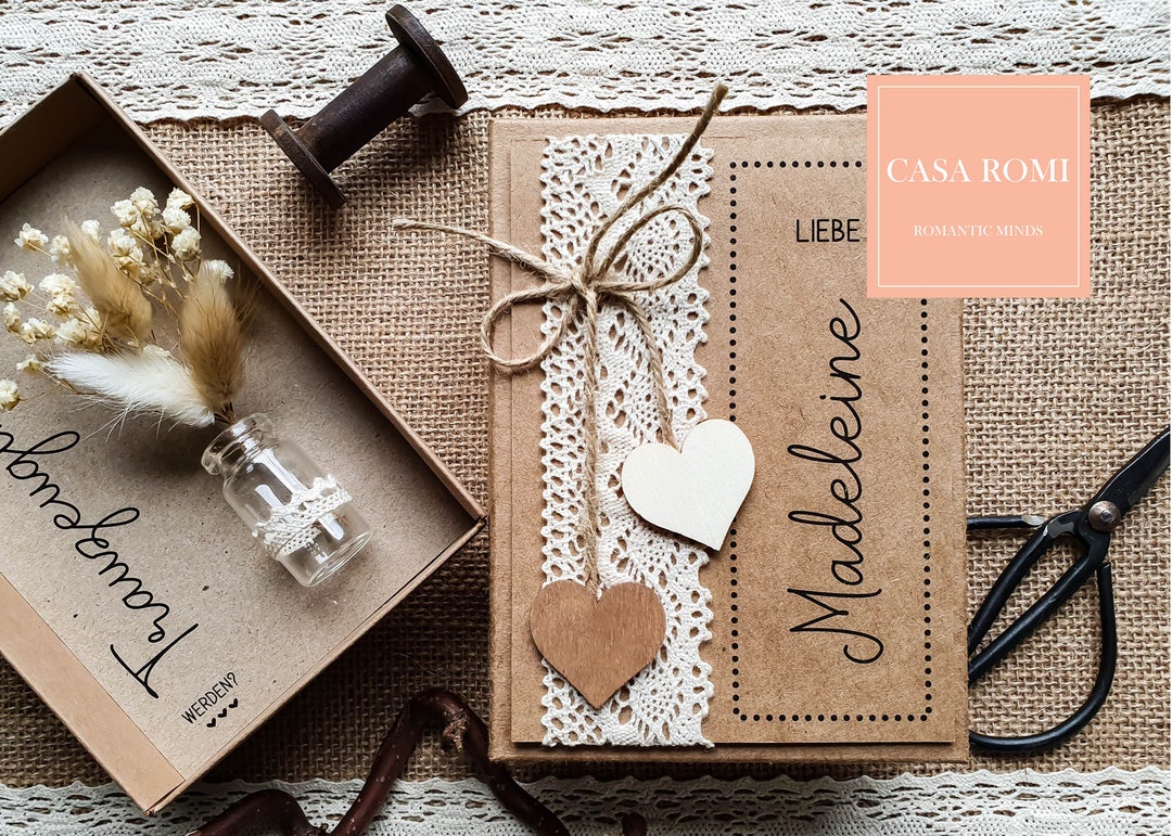 Trauzeugin Geschenkbox - Personalisiertes Set Mit Karte & Makramee