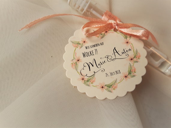 Bolle di sapone MATRIMONIO Vintage Regali personalizzati per gli ospiti  Matrimonio Kraft Carta Bolle di nozze Scoppia di felicità Bolle di sapone 4