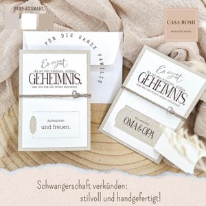 Du wirst Oma, Du wirst Opa, Wir kriegen ein Baby, Wir sind schwanger, Schwangerschaft verkünden als Art Rubbellos / Rubbelkarte, LUY 3
