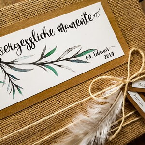 GÄSTEBUCH HOCHZEIT VINTAGE Boho Album personalisiert Rosmarin Hochzeitsgästebuch Geschenke zur Hochzeit Rory Bild 2