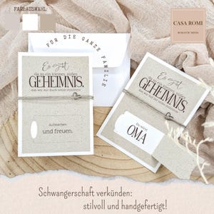 Du wirst Oma, Du wirst Opa, Wir kriegen ein Baby, Wir sind schwanger, Schwangerschaft verkünden als Art Rubbellos / Rubbelkarte, LUY 3