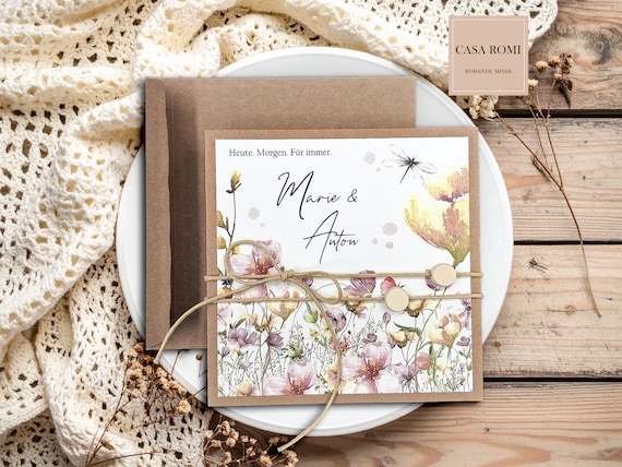 Hochzeitskarte, Glückwunschkarte zur Hochzeit, Geldgeschenk Hochzeit, personalisierte Hochzeitskarte, Glückwünsche Hochzeit, MOUKI 2
