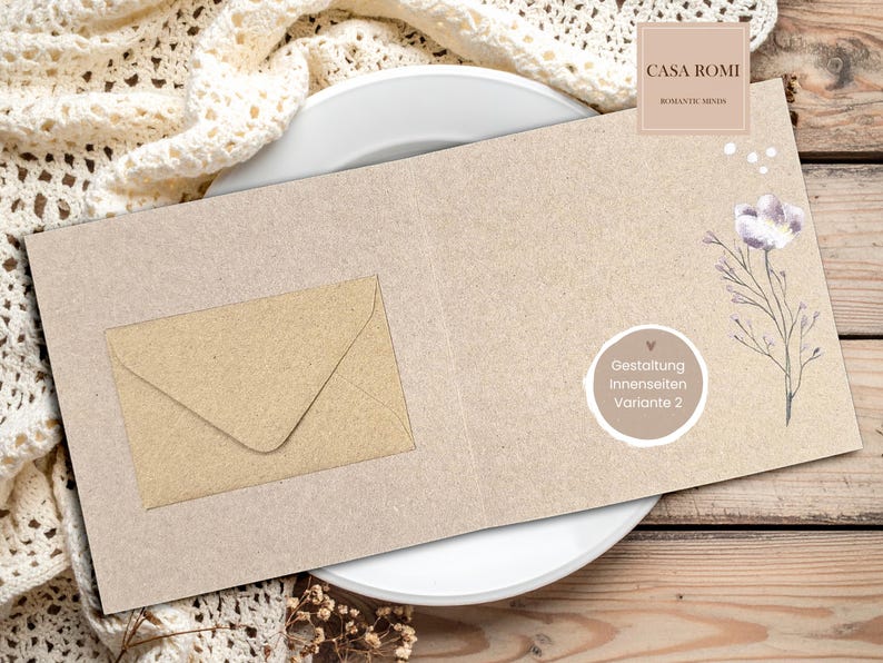 Wedding card, wedding money gift, wedding congratulations card, personalized wedding card, card for the bride and groom, MoukiB image 4