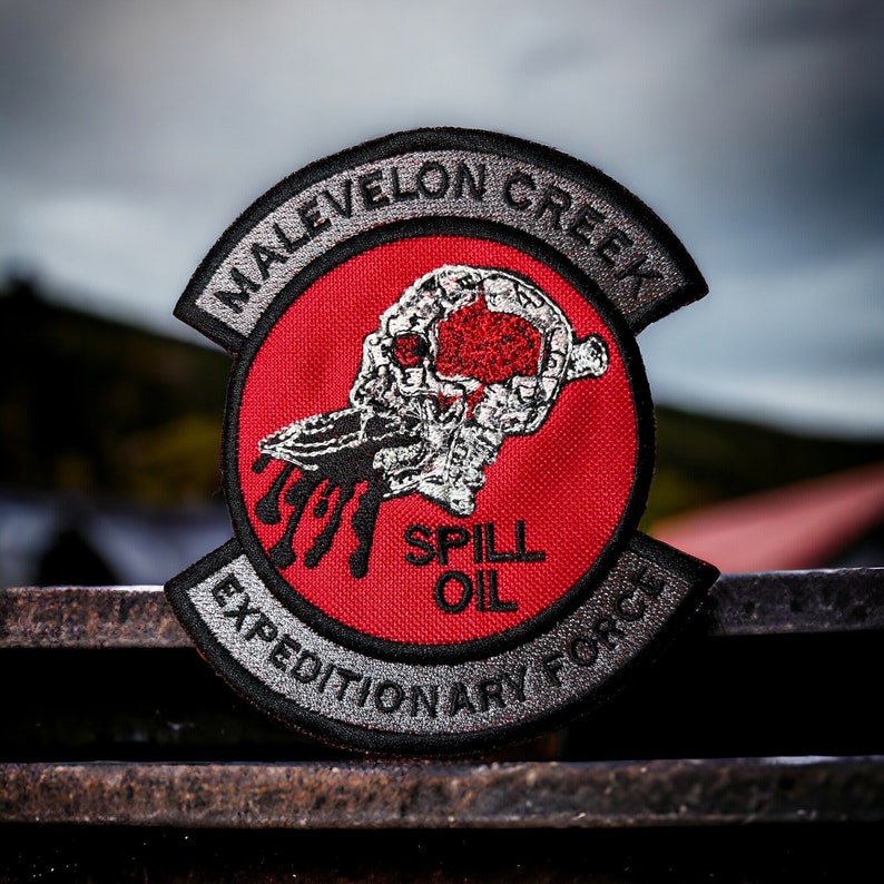 Hell Divers, MALEVELON CREEK Oil Spill Patch 5.14 x 4.66 3 Options Available image 4