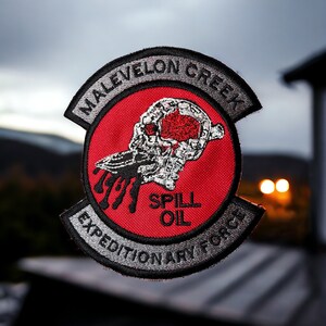 Hell Divers, MALEVELON CREEK Oil Spill Patch 5.14 x 4.66 3 Options Available image 3