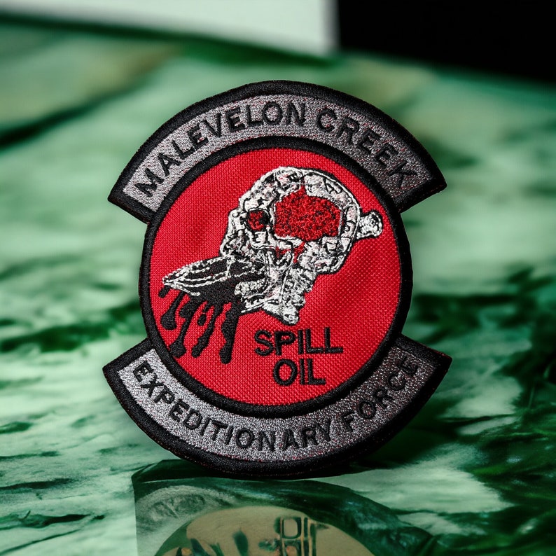 Hell Divers, MALEVELON CREEK Oil Spill Patch 5.14 x 4.66 3 Options Available image 6