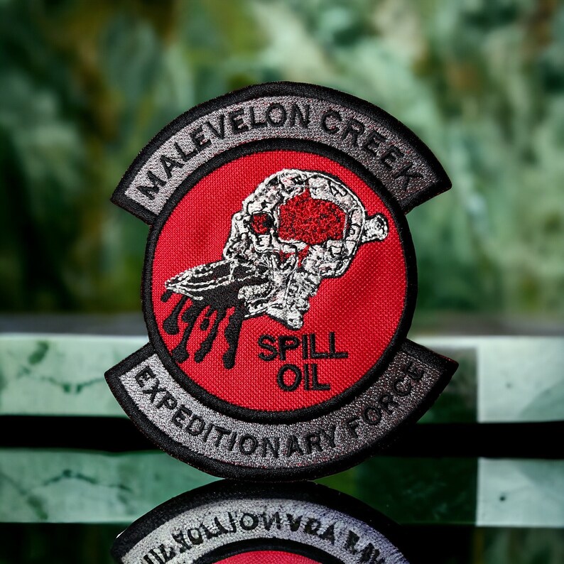 Hell Divers, MALEVELON CREEK Oil Spill Patch 5.14 x 4.66 3 Options Available image 5