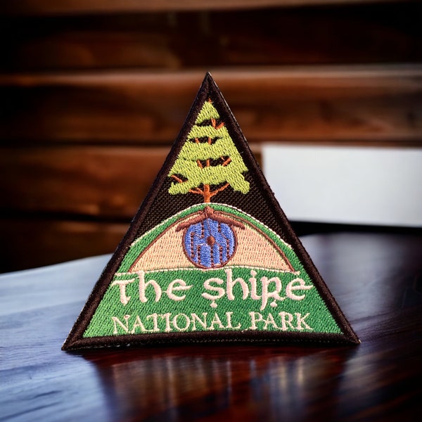 The Shire National Park Iron On Patch/ Lord of the Rings Iron on Patch/ Nerdy Patch