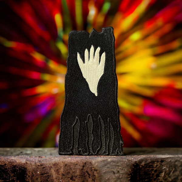 White Hand of Saruman Banner Patch - Lord of the Rings/ White Hand Banner LOTR/ Iron On/ Sew On/ LOTR Banner