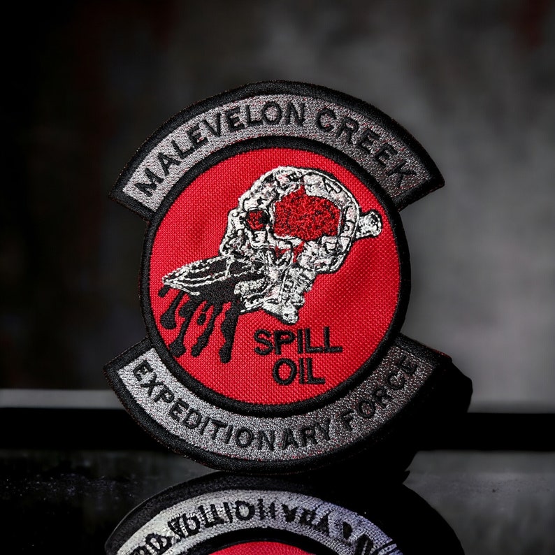 Hell Divers, MALEVELON CREEK Oil Spill Patch 5.14 x 4.66 3 Options Available image 9