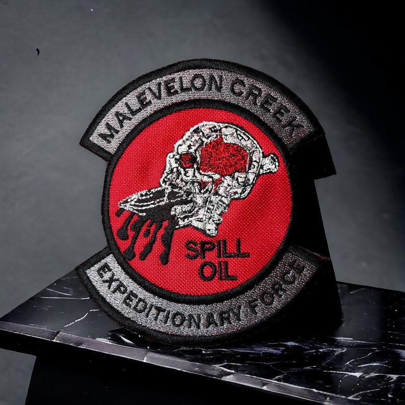 Hell Divers, MALEVELON CREEK Oil Spill Patch 5.14 x 4.66 3 Options Available image 8