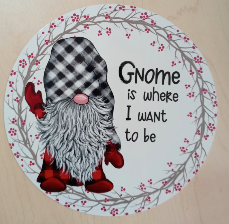 Wreath Sign Gnome Sign