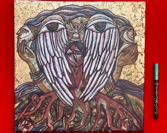 Self Portrait II- Moving Tree Print on Canvas