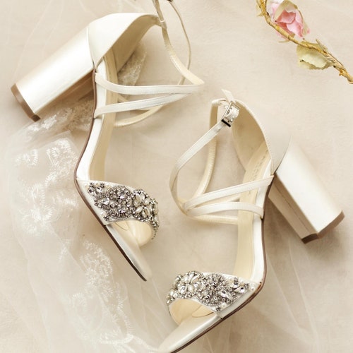 mid heel embellished sandals