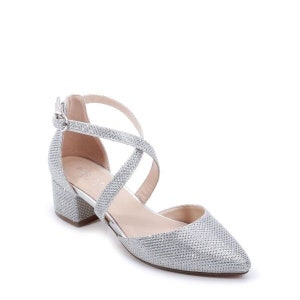 Pewter wide fit wedding shoes discount