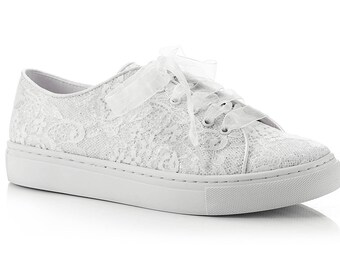 lace wedding trainers