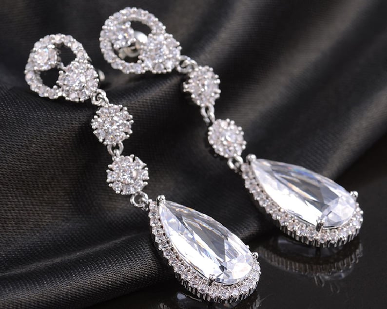 Wedding Jewelry UK Bridal Earrings,Prom Earrings Statement Earrings Wedding Earrings Art Deco Earrings Diamante Drop Earrings