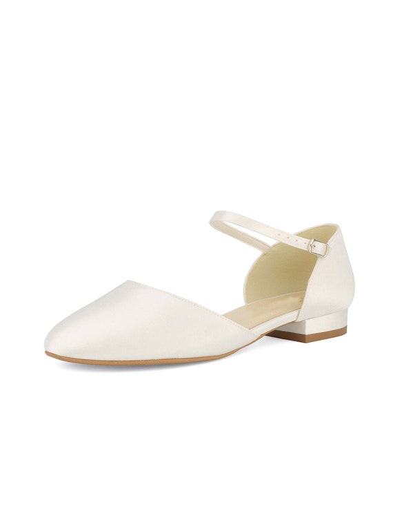 ivory satin bridal shoes