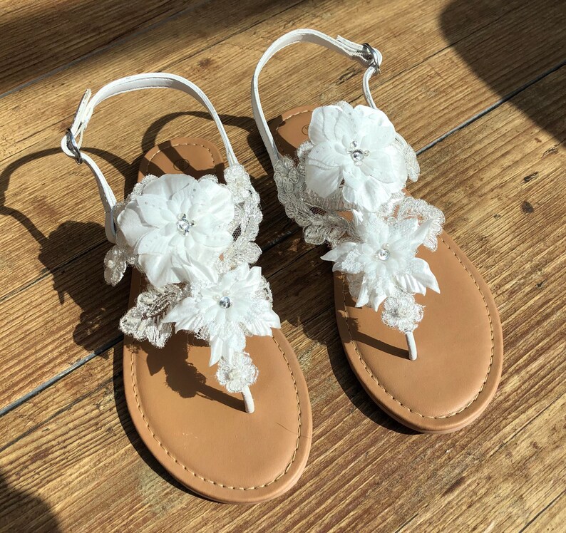 ivory lace sandals