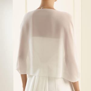 Chiffon Wedding Shawl, Bridal Shawl, Wedding Cover Up, Bridal Cover up, White Or Ivory Shawl, Wedding Accessions,