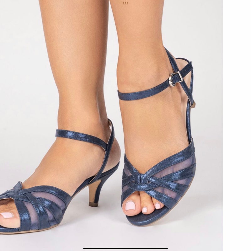 navy bridal shoes
