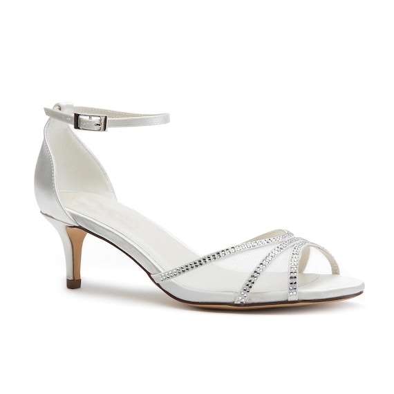 wide fit low heel wedding shoes