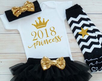 Girls First New Years Shirt, Baby Girl New Year Outfit, My First New Years, Baby Girl New Year Bodysuit, Custom Baby Girl New Year Outfit