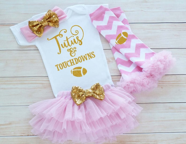 HEADBAND 4 PC Outfit Personalized Free BABY GIRL TUTU 2 BODYSUITS