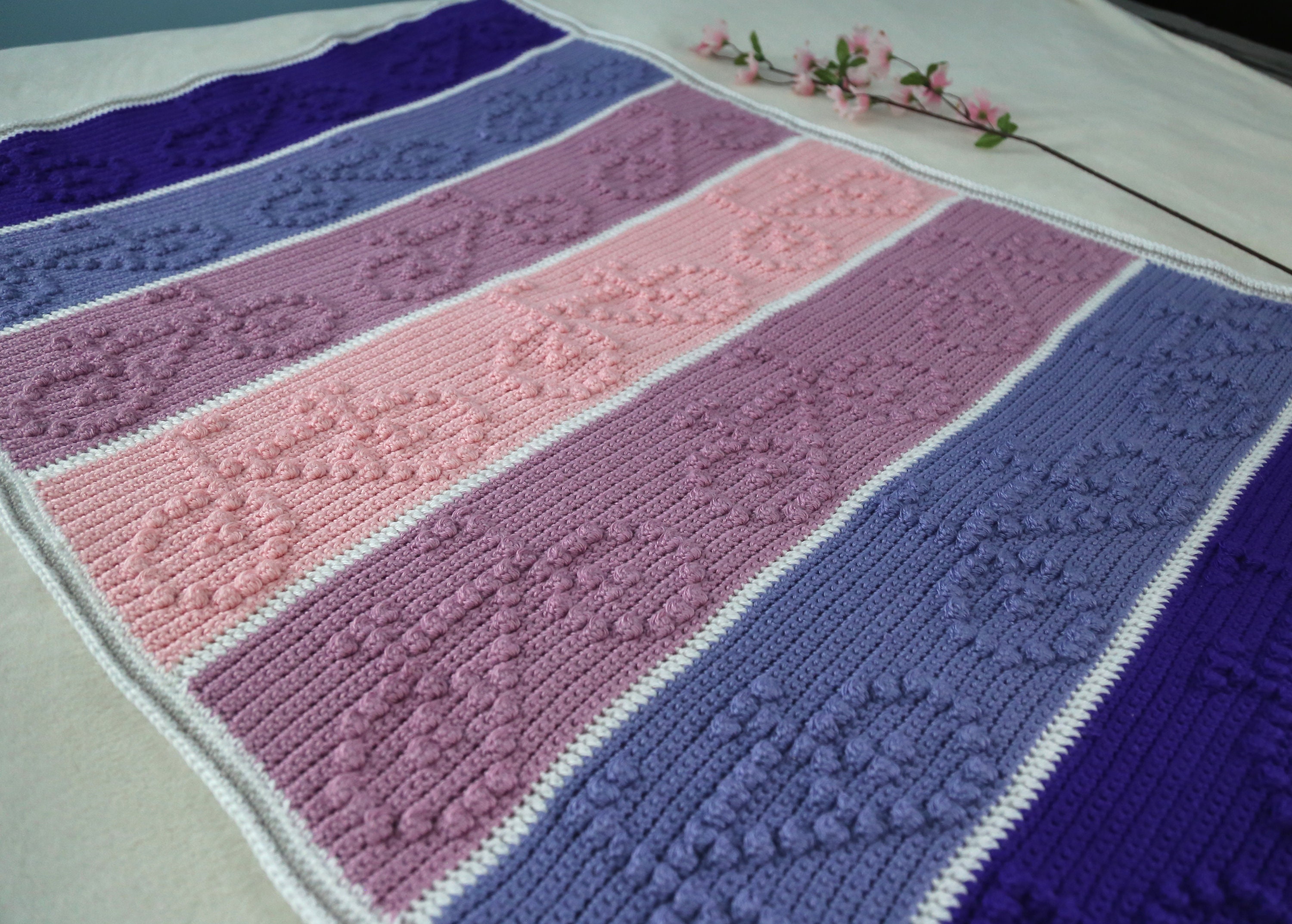 30 Bicycle Crochet Patterns for Bikes, Decor, Gifts, and Cozy Home Projects 15 Bicycle Bobble Blanket Pattern