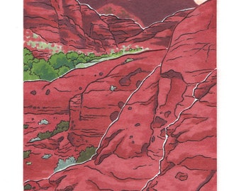 Red Cliffs print