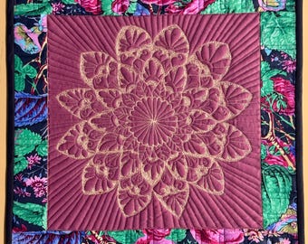 Handmade Mandala Art Quilt