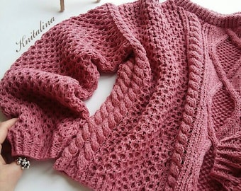 Cropped cotton sweater. Short summer spring sweater. Loose cotton sweater. Women's linen sweater. Cotton Cropped Sweater. Spring  Pullover