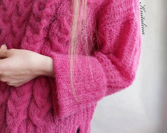 purple and red sweater