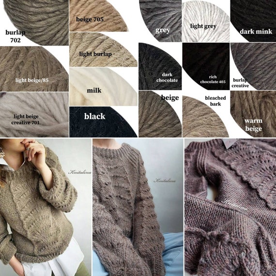 Knitted Alpaca Sweater. Chunky Women's Sweater. Cable Knit
