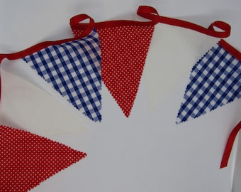 Coronation, Vintage, Bunting, Union jack, red white & blue, patriotic bunting, Street party, Outdoor bunting
